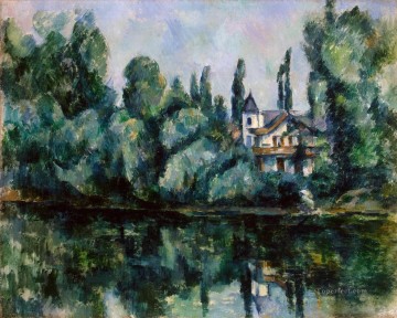 風景 Painting - マルヌ川の岸辺 ポール・セザンヌの風景